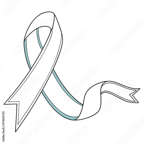 Vector art of elegant ribbon illustration, featuring clean lines and a flowing design, ideal for adding a touch of sophistication to any project