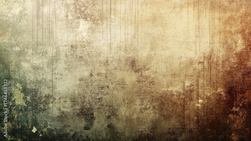 Obraz premium Grunge vintage retro background with worn textures and soft earth tones