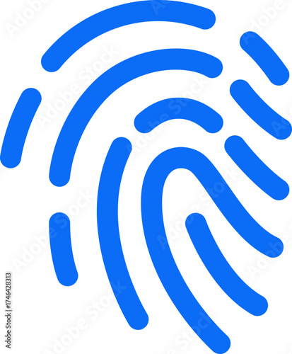 Biometric Fingerprint Recognition Security icons