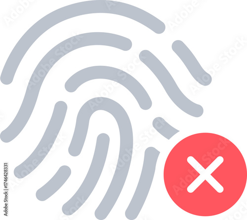 Biometric Fingerprint Scanning Security Risk icon