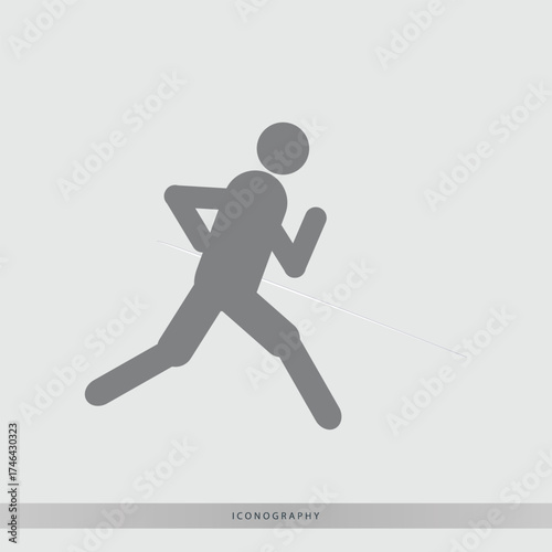 Dynamic runner crossing finish line with determined stride embodying peak athletic achievement and success