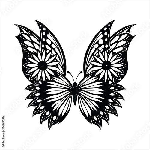 Butterfly wings shaped like sunflowers