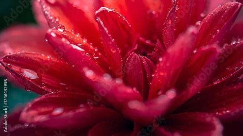 Intricate Beauty in Scarlet Petals