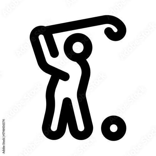 Golf Player elegant icon collection for sports, leisure, and outdoor activity design projects