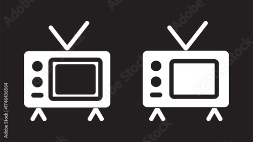 Tv icon set. television icon vector. tv icon flat vector icon. television sign and symbol. Tv icon set. television icon , retro tv icon