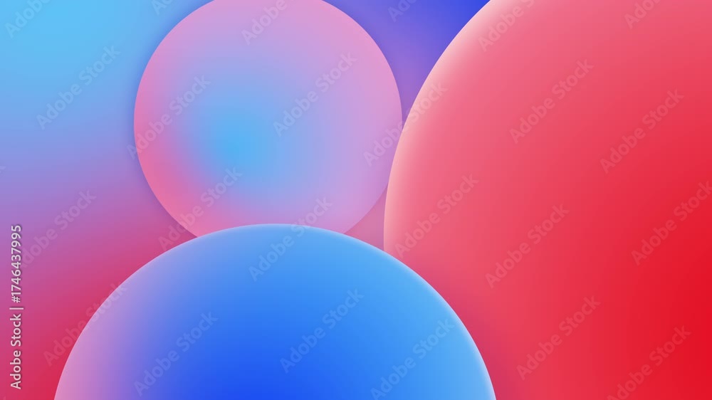 Abstract Spheres Gradient Background Animation Loop Modern Design.