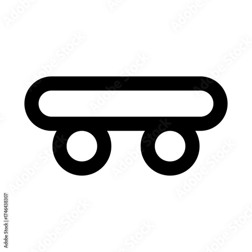 Skateboard sleek icon for sport, recreation, and urban lifestyle design projects