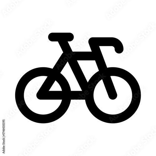 Bicycle creative icon for travel, fitness, and outdoor lifestyle design projects