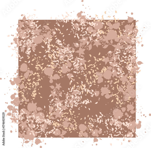 simple abstract leaves choco background perfect for hijab pattern design