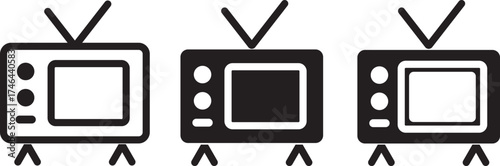 Tv icon set. television icon vector. tv icon flat vector icon. television sign and symbol. Tv icon set. television icon , retro tv icon