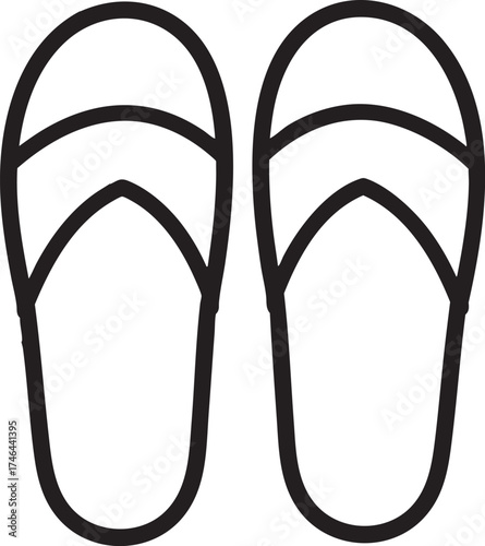 Indoor Slippers Silhouette | Black Vector Illustration Artwork