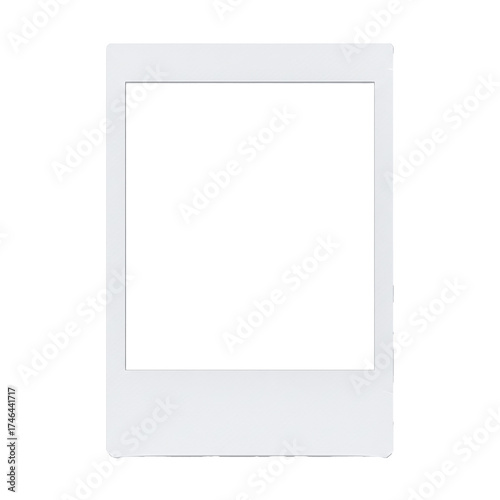Foto Vertical blank instant photo frame with torn corner