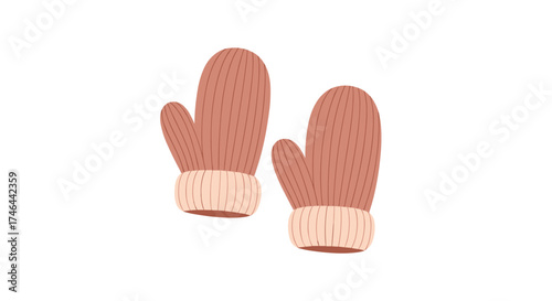 Cozy knitted mittens to keep your hands warm in the winter.