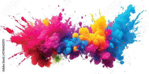 Abstract watercolor splash in pink colors for artistic backgrounds and design elements
