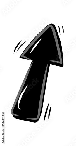 Color Arrow point sign bright color hand drawing icon