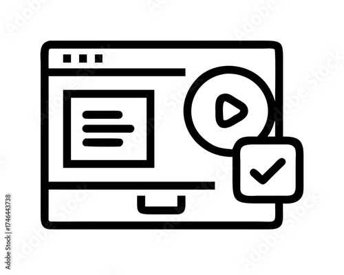 Online course icon, representing digital education