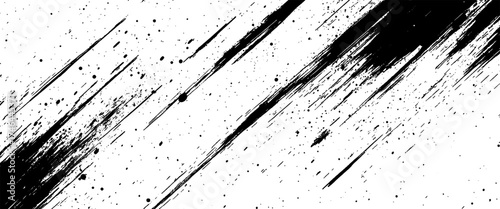Vector abstract style black grange ink and brushes design