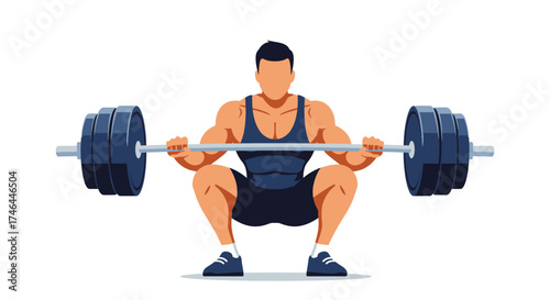 Athlete lifting barbell during workout representing fitness and strength