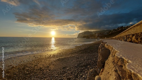 ocean, sea, waves, blue, rocl, day, beach, coast, coastline, island, madeira island, peace, travel, tourism, detsination, portugal, europe, nature, landscape, sun, sunset, clouds, cliff, mountain
