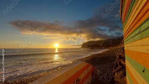ocean, sea, waves, blue, rocl, day, beach, coast, coastline, island, madeira island, peace, travel, tourism, detsination, portugal, europe, nature, landscape, sun, sunset, clouds, cliff, mountain