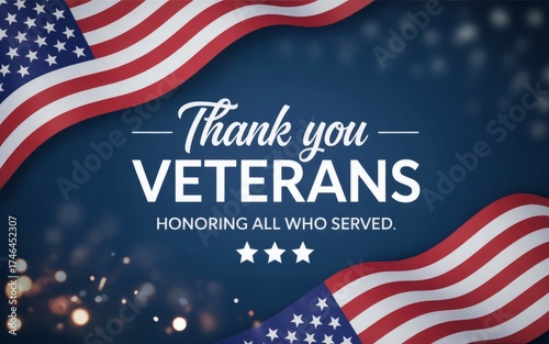 Thank you veterans patriotic american flag honoring service veterans day celebration 100 characters