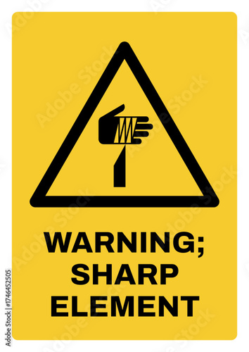 warning safety signs v3 uppercase text_warning ; sharp element_portrait size a4/a3/a2/a1	 
