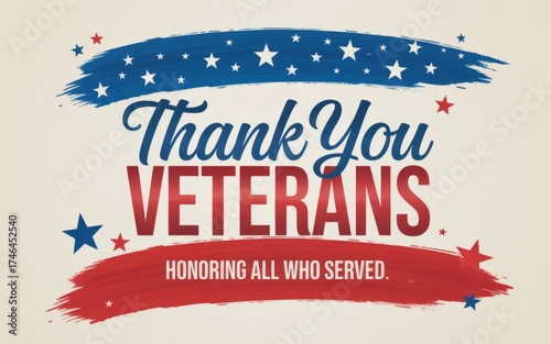 Thank you veterans honoring all who served patriotic american flag stars and stripes veterans day card