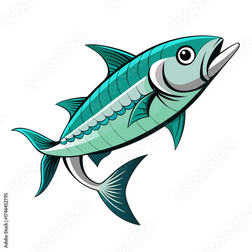 "Tarpon Fish Vector – Generative AI Linocut Silhouette Design"