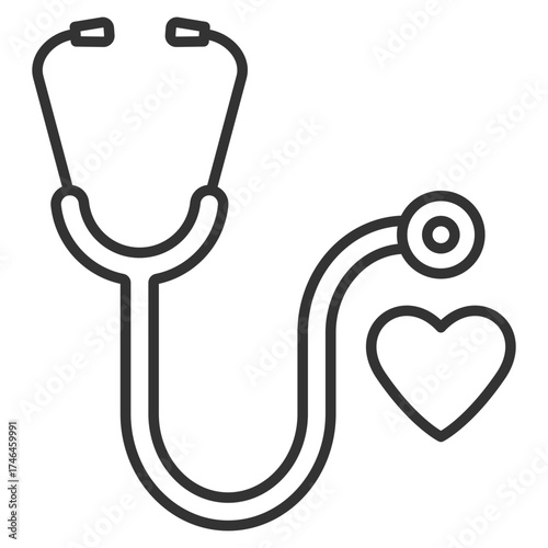 Stethoscope Outline Icon