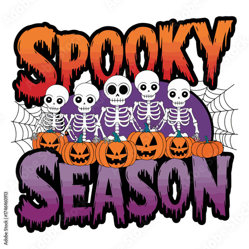 Spooky Season Halloween Illustration.