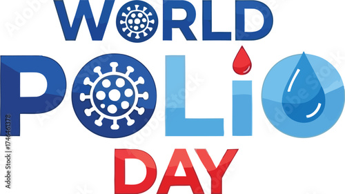 Vector art of world polio day logo, vector illustration