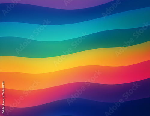 Vibrant Rainbow Gradient Featuring Bold Horizontal Colors on a Smooth Background