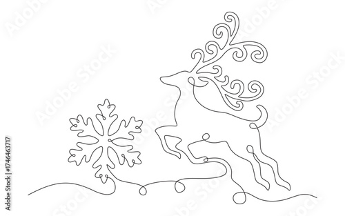 continuous lines of deer and ...