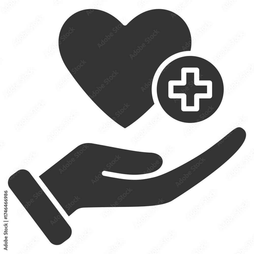 Fototapeta premium Health Solid Icon