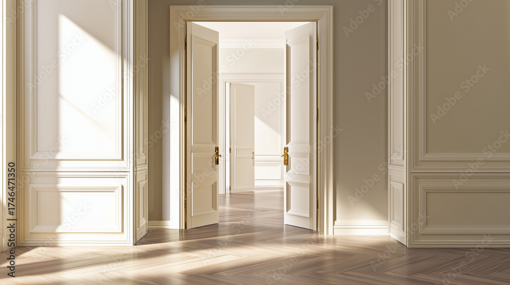 Fototapeta premium scandinavian. Minimalist Scandinavian interior with clean lines and neutral tones and natural ambient light. lifestyle magazines.
