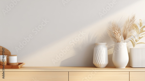 scandinavian. Minimalist Scandinavian interior with clean lines and neutral tones and natural ambient light. lifestyle magazines.