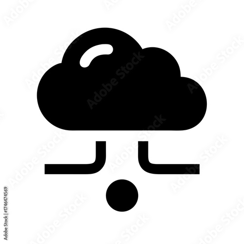 Cloud Replica Icon Set – Vector, Outline, Backup, Data, Storage, Technology, Server, Cloud