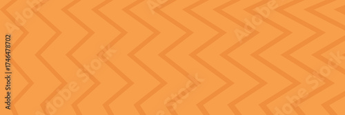 Abstract orange banner flat geometric style. Orange wavy halloween or summer kids horizontal banner, poster, layout and backdrop design template.