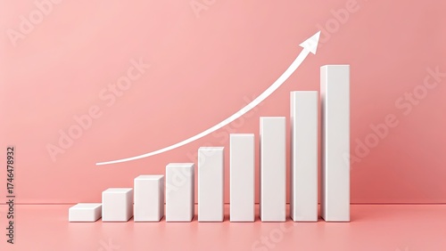 Free Download Rising bar graph with arrow indicates positive growth and success in business - GFXLoad