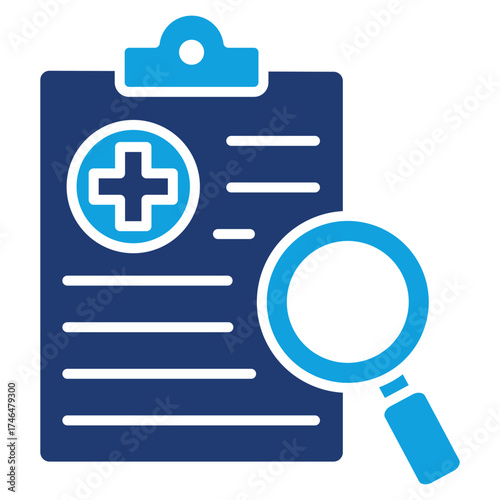 Diagnosis Flat Blue Icon