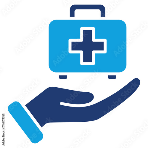 Treatment Flat Blue Icon