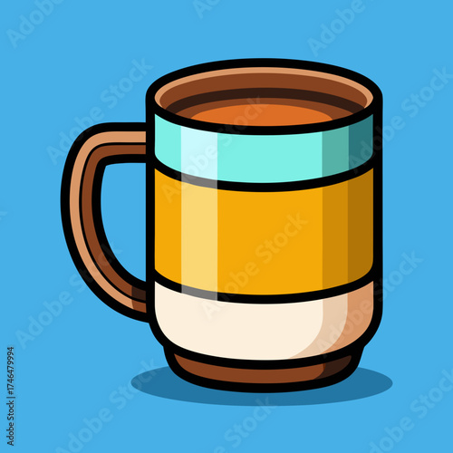 mug with beer green and copy color