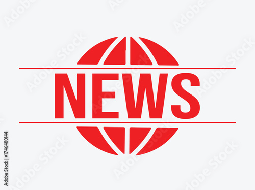 Red "NEWS" text overlayed on a globe graphic, centered between two horizontal lines on a light background.