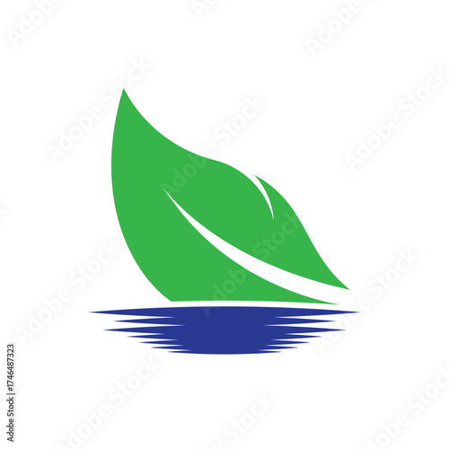 fresh leaf logo design for natural life