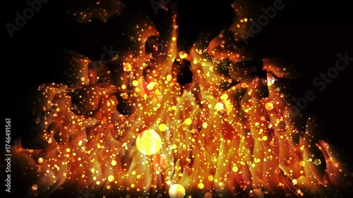 Firework spark in high speed with black background