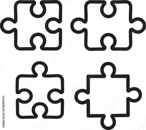 Four Puzzle Elements Collection Problem Solving and Teamwork Design