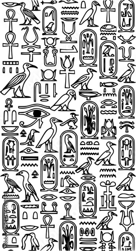 Hieroglyphs of Ancient Egypt black vertical
