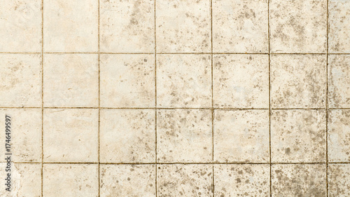 Wallpaper Mural Aerial view of a floor with tiles worn over time. Ideal for textures, patterns and backgrounds. Torontodigital.ca