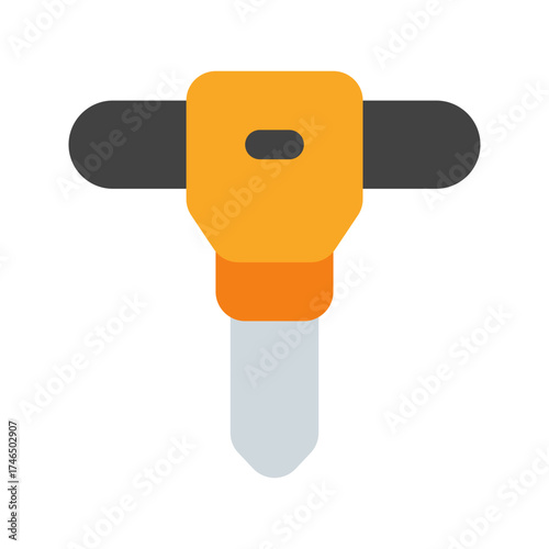 jackhammer flat icon