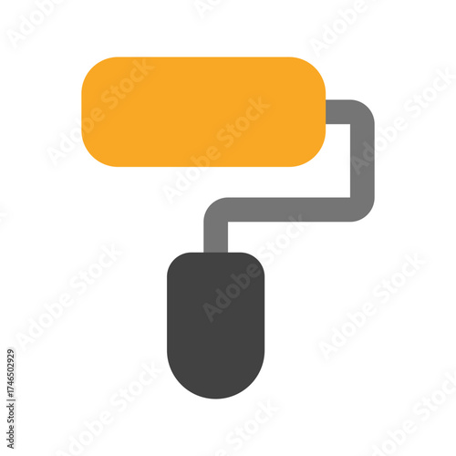 paint roller flat icon